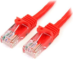 STARTECH 1M RED CAT5E/ CAT 5 SNAGLESS ETHERNET PATCH CABLE