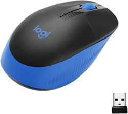 LOGITECH M190 WIRELESS MOUSE PLUG AND PLAY, 2.4GHZ NANO RECEIVER  - BLUE - 1YR WTY