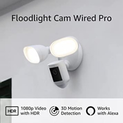 RING FLOODLIGHT CAMERA WIRED PRO - WHITE [B08FCWSZZ9] 