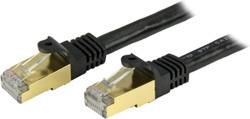STARTECH 1M CAT6A ETHERNET CABLE - 10GbE STP SNAGLESS 100W POE BLACK, LTW