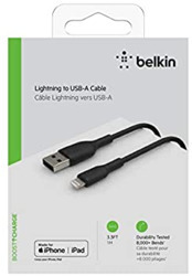 BELKIN 1M USB-A TO LIGHTNING CHARGE/SYNC CABLE, MFi, WHITE, 2 YRS