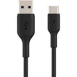 BELKIN 3M USB-A TO USB-C CHARGE/SYNC CABLE, BLACK, 2 YRS