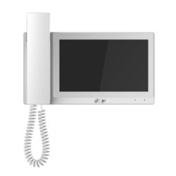 DAHUA IP WIFI INDOOR MONITOR,WHITE,7" TOUCH,POE,SD,HANDSET,SURFACE,3YR