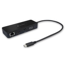 DYNABOOK USB-C TRAVEL ADAPTER,SINGLE 4K DISPLAY, HDMI, VGA, LAN, USB 3.0, 1YR WTY